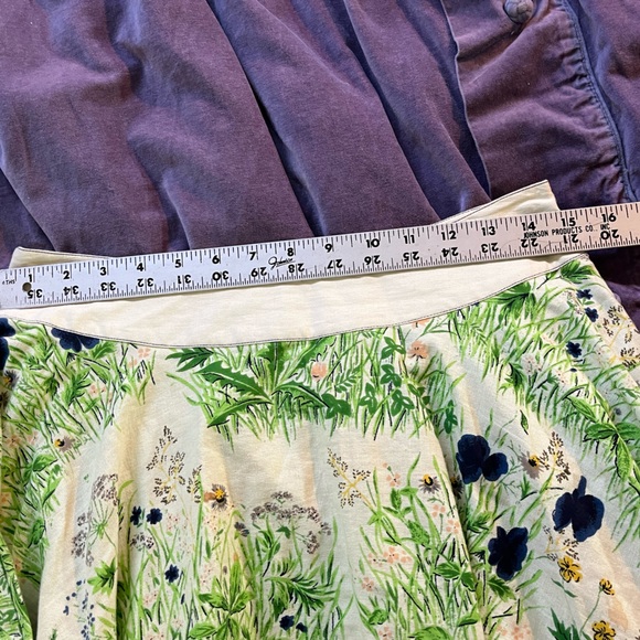 VIOLA Floral Skirt Cotton/Linen Blend Sz 4 - Picture 4 of 5